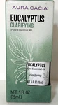 Bottle Aura Cacia Eucalyptus .5OZ 15ML Clarifying Pure Essential Oil. Fixed Price $10.80.