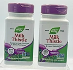 Lot Of Nature's Way Milk Thistle 60 Vegan Capsules Herbal Supplement EXP03/28. Fixed Price $18.95.