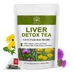 Natural Liver Detox Tea - 42PACKS Milk Thistle Seed Extract. Fixed Price $9.99.