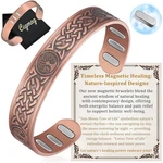 Copper Magnetic Bracelet For Men, With Powerful 9X 5000 Gauss Magnets, Ad. Fixed Price $12.73.