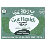 Gut Health Organic Elixir, With Turkey Tail & Chaga Mushrooms, Caffeine Free, 20. Fixed Price $39.89.