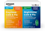 Amazon Basic Care Cold And Flu Relief, Daytime Nighttime Combo Pack Softgels. Fixed Price $14.12.
