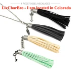 Aromatherapy Essential Oil Diffuser 4 Interchangeable Tassels Necklace 30" Chain. Fixed Price $19.91.