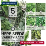 Herb Seeds 5 Invidiual Packs 2026 Season Non-gmo Basil, Dill, Spearmint,. Fixed Price $10.92.