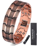 Feraco Magnetic Bracelets For Men, 9.06 Inches, Copper, Tyre Graphics. Fixed Price $43.93.