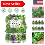 8-PACK Culinary Basil Seed Collection Non-gmo, Heirloom Herb Varieties. Fixed Price $17.99.