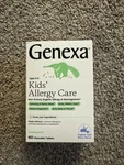 Genexa Kids Non-drowsy Organic Allergy Care 60 Chewable Tablets Ages 3-11. Fixed Price $8.00.