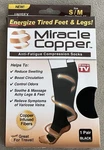 Miracle Copper Anti-fatigue Compression Socks Black S/m As Seen Tv. Fixed Price $8.95.