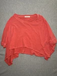 We The Free Oversized Hot Red Cropped Tee. Fixed Price $22.00.