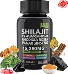 Shilajit Multivitamin (turmeric, Ashwagandha, Ginger, Cordyceps MUSHROOMS)60 Cap. Fixed Price $30.00.