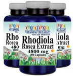 Rhodiola Rosea Root Extract High Potency 4800MG 3X180 Caps. Fixed Price $76.95.