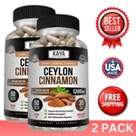 (2 Pack) True Ceylon Cinnamon 1200MG Heart Health & Blood Sugar Support. Fixed Price $20.20.