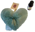 Green Velvet Heart Herbal Pillow: Weighted Aromatherapy Oil, Mother S Day Gift. Fixed Price $14.00.