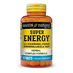 Mason Natural Super Energy With Guarana, Panax Ginseng & Kola Nut - 60 Tablets. Fixed Price $11.39.