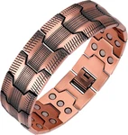 Feraco Men's Copper BRACELET,3X Strength 99.99% Pure Magnetic Bracelets. Fixed Price $45.96.