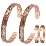 2PCS Copper Bracelets For Women Pure Cuff Bangle Strength Magnet. Fixed Price $14.01.