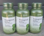 3 Gnc Fenugreek 610MG Herbal Supplement X 100 Capsules. Fixed Price $27.99.