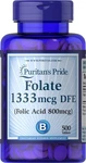 Puritan's Pride Folic Acid 800 Mcg - 500 Tablets. Fixed Price $8.09.