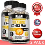 (2 Bottles) Vitamin K2 (MK7) D3 5000 Iu Supplement, Bioperine Capsules, Immune. Fixed Price $20.20.