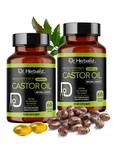 Dr. Herbalist Castor Oil Capsules 1600MG Pure Cold Pressed Pills For Hair Gr.... Fixed Price $27.67.