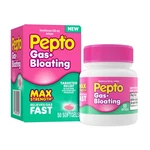 Pepto Gas + Bloating, Simethicone 250 Mg Softgels, Count, Relief Pink. Fixed Price $21.46.