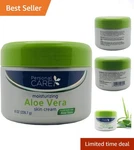 Natural Aloe Vera Skin Cream - 8 Ounce Moisturizer For Silky Smooth. Fixed Price $12.34.