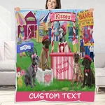 Great Dane Dog Blanket Personalized Throw Woven Fleece Sherpa Many Designs Nwt. Fixed Price $69.99.