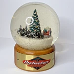 The Famous Clydesdales Budweiser Christmas Snow Water Globe Vintage 6 Tall. Fixed Price $132.02.