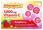 Alacer Emergen-c Vitamin Energy Booster Raspberry 1000 Mg. 30 Packet(s). Fixed Price $18.55.