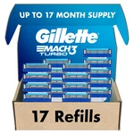 Gillete MACH3 Turbo Razor For Men, 17 Blade Refills, Holiday Gifts. Fixed Price $56.78.