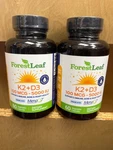 Forest Leaf Vitamin D3 + K2 (MK7) Supplement - MENAQ7 Calcium And. Fixed Price $12.99.