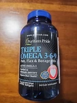 Puritans Pride Triple Omega 3-6-9 Fish, Flax & Borage Oils, 240 Count. Fixed Price $25.62.
