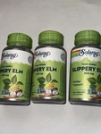 Pack Of 3 Solaray True Herbs Slippery Elm 100 Veg Caps 400 Mg Each Bb 02/2029. Fixed Price $24.89.