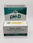 Ph-d Feminine Health Support Boric Acid Vaginal Suppositories 24 Count 07/26. Fixed Price $24.90.