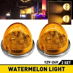 Pair Amber Watermelon Light W/chrome Ring Leds Marker And Signal Turn Usa Ei. Fixed Price $24.69.