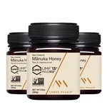 3 Jars Three Peaks New Zealand Manuka Honey Raw Umf 15+ Certified 8.8OZ. Fixed Price $84.74.