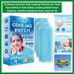 10 Breathable Cooling Gel Patches For Fever & Pain Relief - Safe All Ages. Fixed Price $16.19.