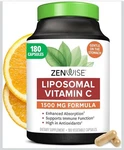 2-PACK Of Zenwise Health Liposomal Vitamin Supplement, 1500 Mg 180 Count (360). Fixed Price $36.97.