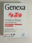 Genexa Arnica Homepathic Tablets For Pain Relief 100 Chewable Exp 02/29. Fixed Price $9.99.