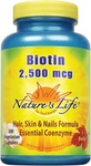 Natures Life Biotin 2500MCG Capsules, Hair Skin Nails, 200CT. Fixed Price $37.40.