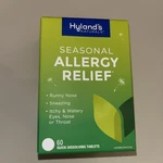 Hylands Seasonal Allergy Relief 60 Tablets - Exp 7/26. Fixed Price $26.09.