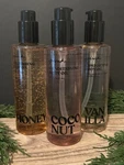 New Victoria's Secret Pink Conditioning Body Oils Inc. Coconut, Honey & Vanilla. Fixed Price $35.00.