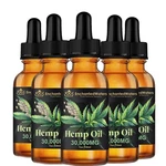 Organic Hemp Oil (5-PACK) Cold-pressed, Stress Pain Sleep, Unrefined, Made Usa. Fixed Price $22.98.