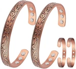 2PCS Copper Bracelets For Women Pure Cuff Bangle Strength Magnet. Fixed Price $14.34.
