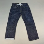 Naked & Famous Jeans Mens Blue True Guy Ten Fold Selvedge Raw Denim 33X28. Fixed Price $98.91.