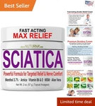 Quality Sciatica Nerve Cream - Fast Action Natural Pain Relief, 2 Oz. Fixed Price $36.99.