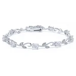 Greek Vine Leaf Gemstone Birthstone Tennis Bracelet For Women 925 Sterling. Fixed Price $199.99.