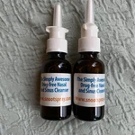 Nasal Spray Bottle Empty Amber Glass 2 Pack New Neti Pot Alternative 1 Oz. Fixed Price $11.95.