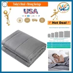 Adult Queen Size Weighted Blanket 15LBS Microfiber Dark Grey Breathable. Fixed Price $48.07.