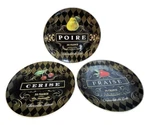 Oneida French Chocolate 3 Plates Fruits Cherry,strawberry, Pear 8.5". Fixed Price $8.99.